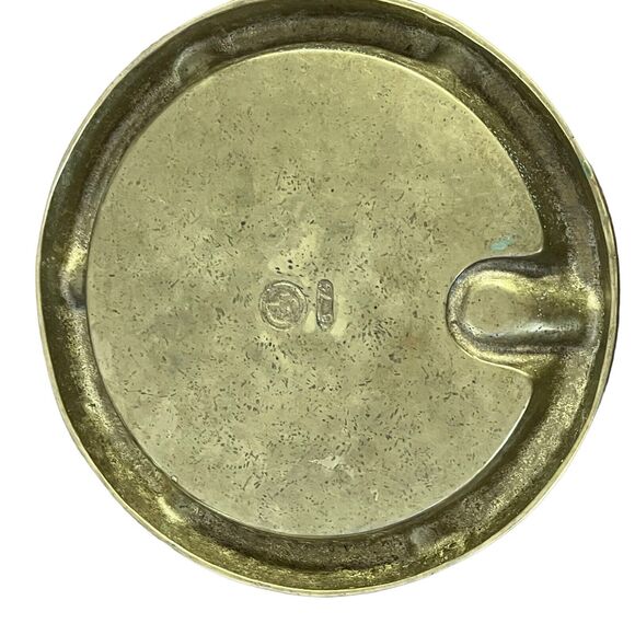 Brass Pipe Holder Ash Tray Virginia Metalcrafters Cigar Cigarette Dogwood 3-74 - Picture 3 of 16